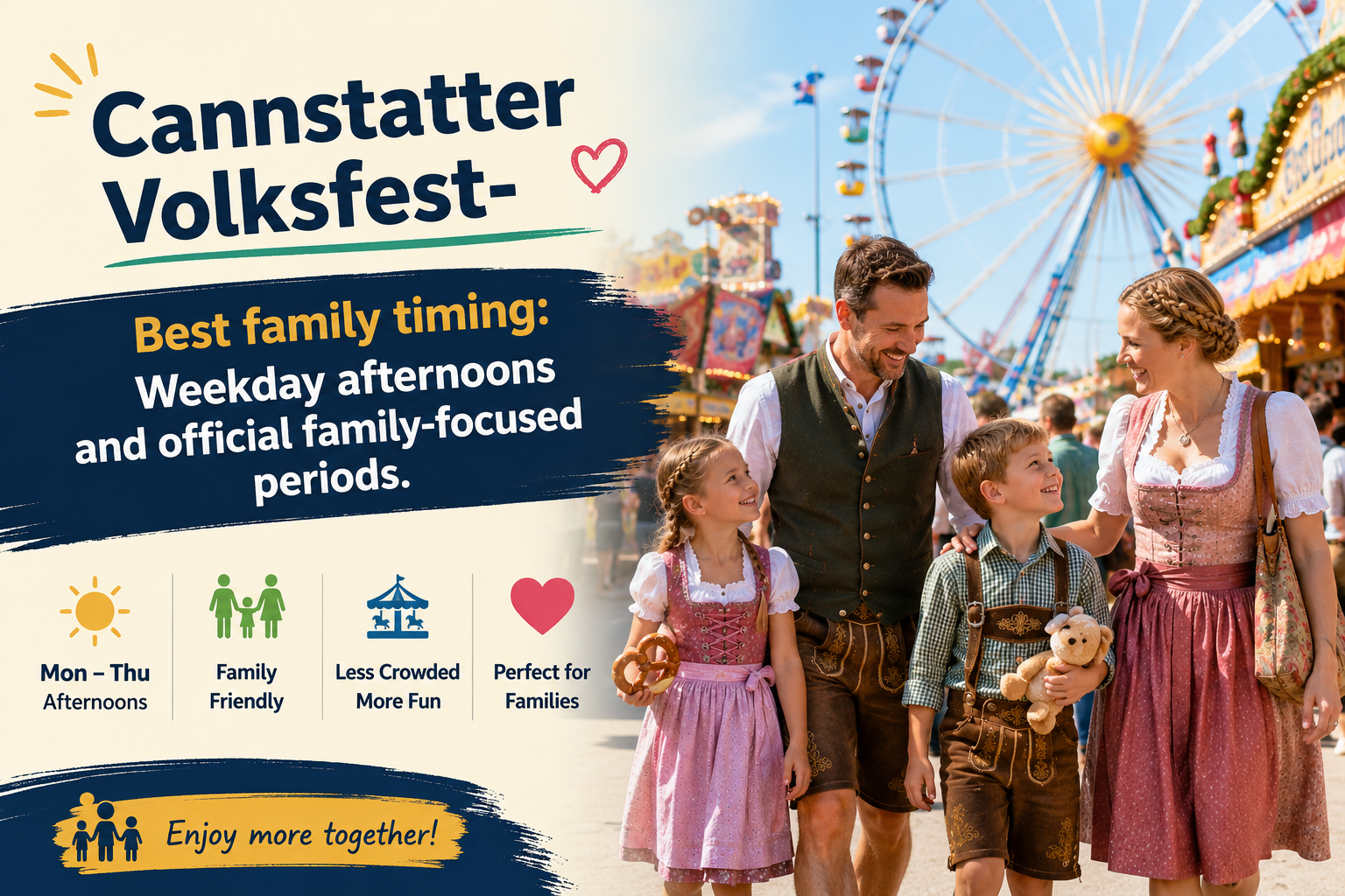 Family-friendly fairground ride lights representing festival calendar planning for children