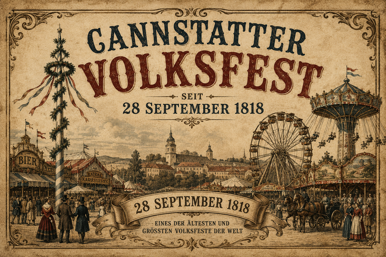 Württemberg landscape representing the agricultural origins of Cannstatter Volksfest