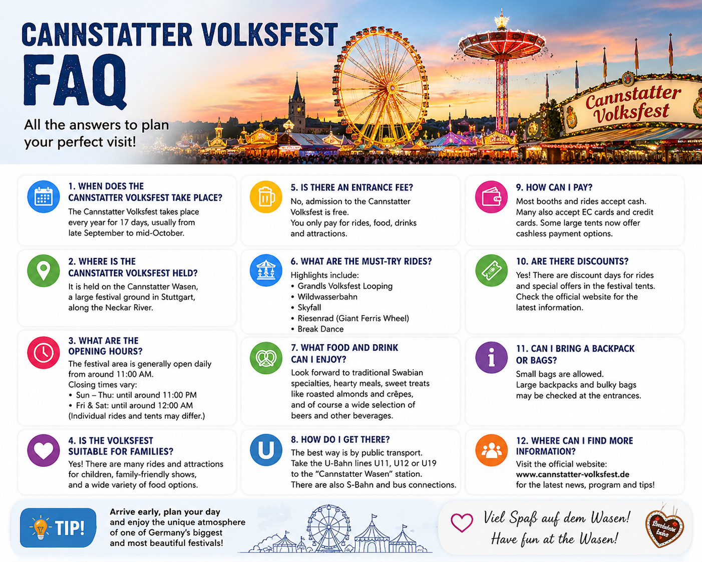 Cannstatter Volksfest fairground atmosphere for visitor FAQ