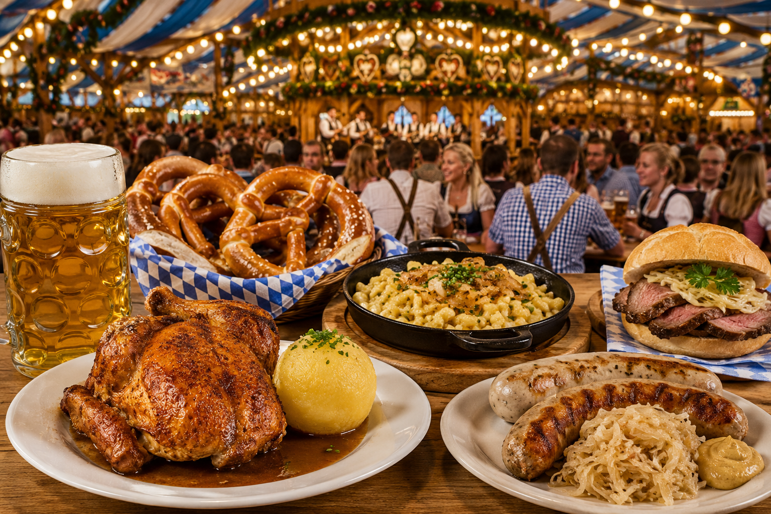 Traditional Cannstatter Volksfest food at the Cannstatter Wasen