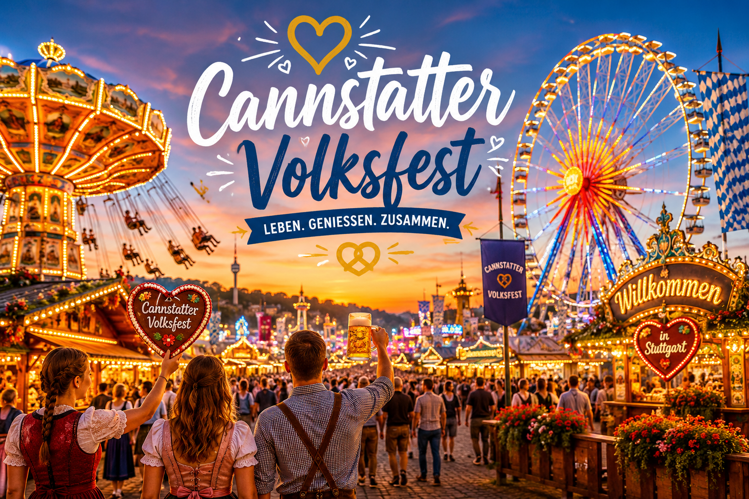 Cannstatter Volksfest on the Cannstatter Wasen in Stuttgart