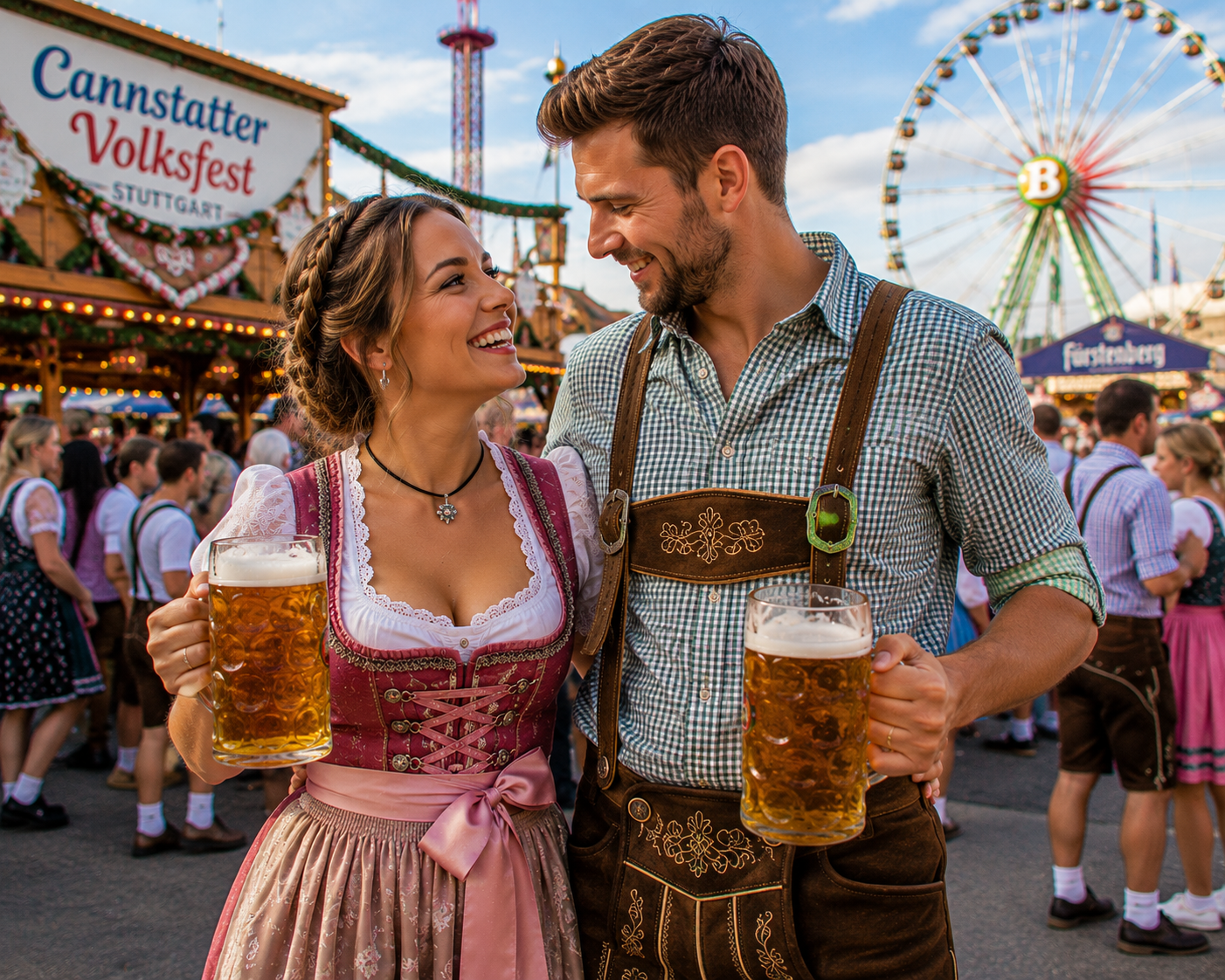 Traditional folk festival clothing inspiration for Cannstatter Volksfest outfits