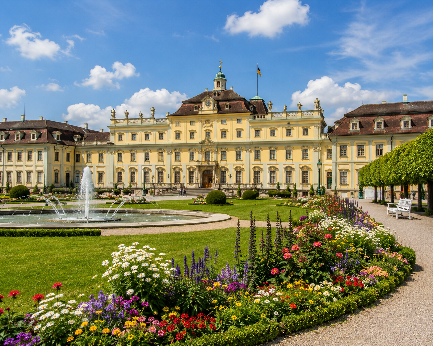 Palace and garden atmosphere for Ludwigsburg day trip