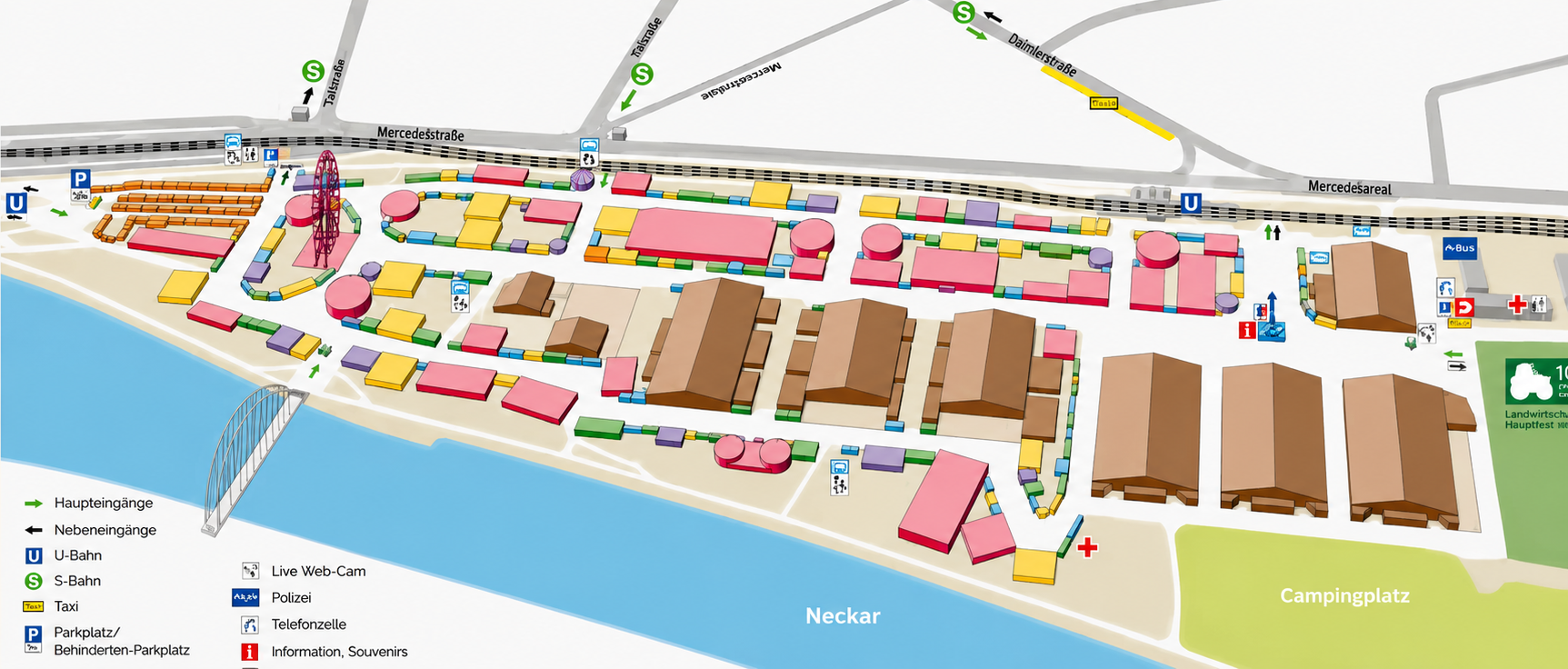 Train platform for Cannstatter Wasen exit planning