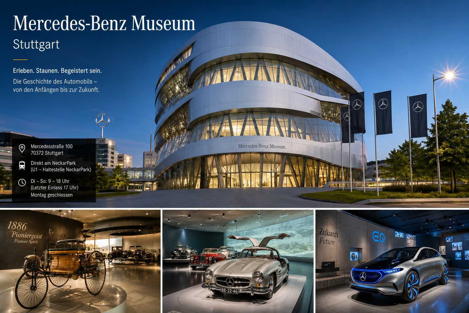 Modern automotive museum architecture representing Stuttgart car culture
