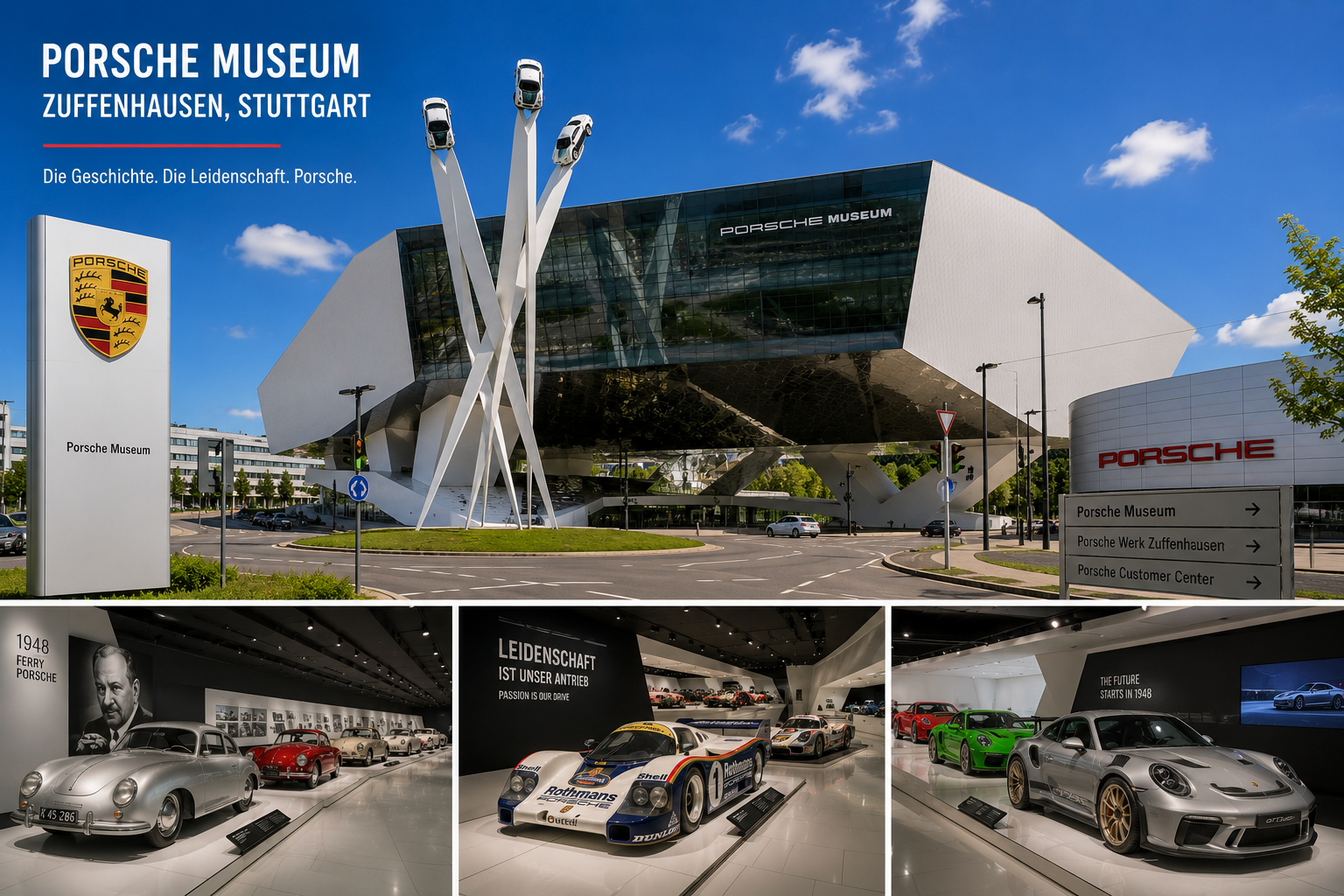 Modern architecture for Porsche Museum Stuttgart travel guide