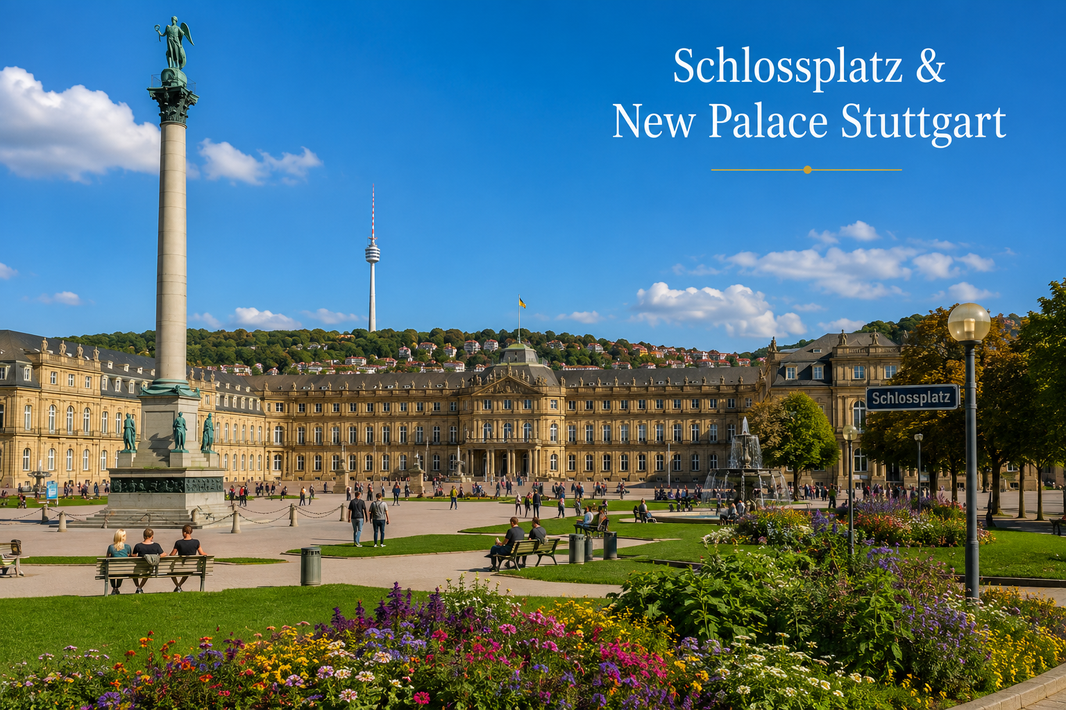 Elegant city architecture suitable for Schlossplatz Stuttgart guide