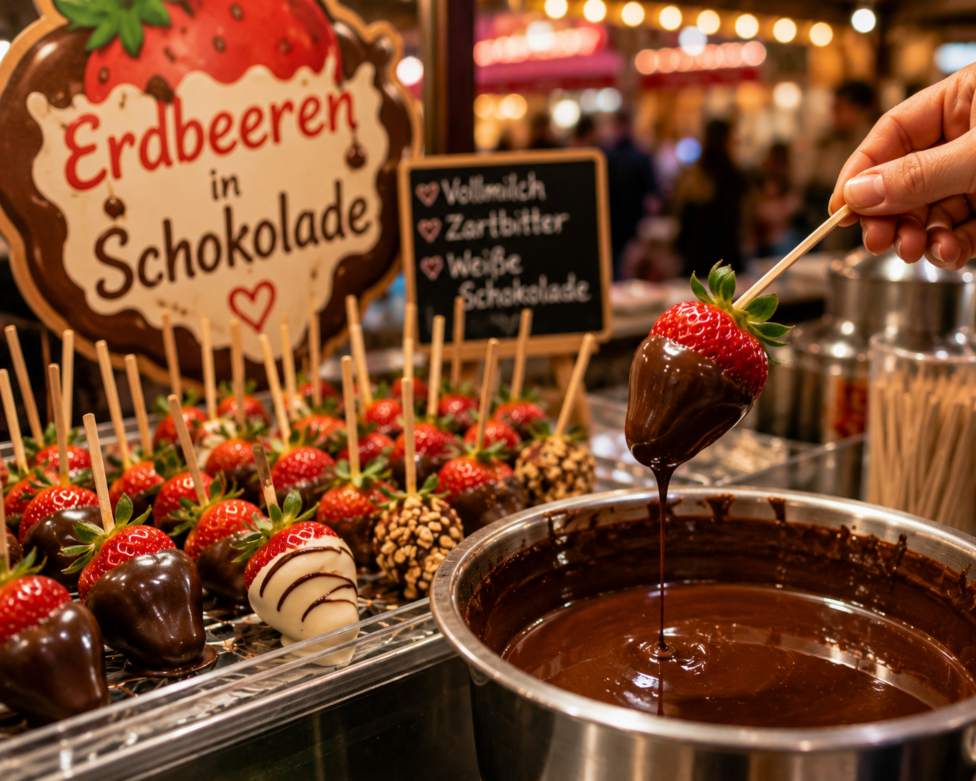 Sweet almonds and fairground snack atmosphere